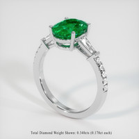 2.08 Ct. Emerald Ring, 18K White Gold 2