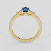 0.79 Ct. Blue Sapphire Ring, 10K Yellow Gold 3