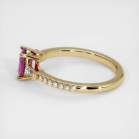 0.78 Ct. Pink Sapphire Ring, 14K Yellow Gold 4