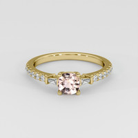 0.60 Ct. Padparadscha Sapphire Ring, 14K Yellow Gold 1