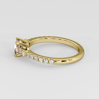 0.60 Ct. Padparadscha Sapphire Ring, 14K Yellow Gold 4
