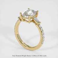 3.01 Ct. White Sapphire Ring, 14K Yellow Gold 2