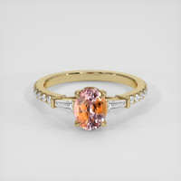 1.42 Ct. Bi Color Sapphire Ring, 14K Yellow Gold 1