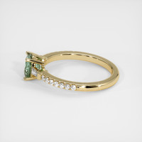 1.33 Ct. Greenish Blue Sapphire Ring, 14K Yellow Gold 4