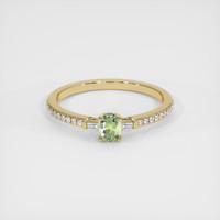 0.58 Ct. Sapphire Ring, 14K Yellow Gold 1