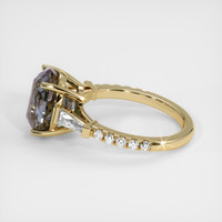 5.69 Ct. Greenish Brown Sapphire Ring, 14K Yellow Gold 4