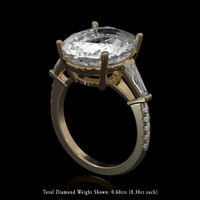 11.12 Ct. Sapphire Ring, 14K Yellow Gold 2