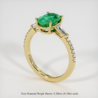 1.62 Ct. Emerald Ring, 18K Yellow Gold 2
