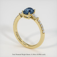 1.20 Ct. Gemstone Ring, 18K Yellow Gold 2