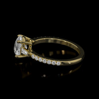 1.99 Ct. White Sapphire Ring, 18K Yellow Gold 4