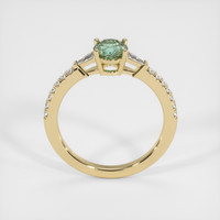 1.33 Ct. Greenish Blue Sapphire Ring, 18K Yellow Gold 3