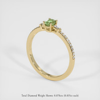 0.58 Ct. Sapphire Ring, 18K Yellow Gold 2