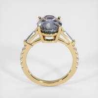 5.69 Ct. Greenish Brown Sapphire Ring, 18K Yellow Gold 3
