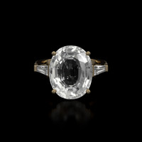 11.12 Ct. Sapphire Ring, 18K Yellow Gold 1