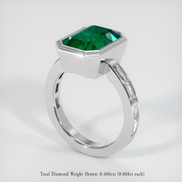 3.54 Ct. Emerald Ring, Platinum 950 2