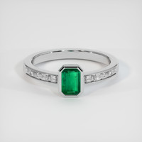 0.43 Ct. Emerald Ring, Platinum 950 1