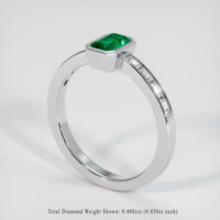 0.43 Ct. Emerald Ring, Platinum 950 2