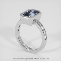 3.65 Ct. Blue Sapphire Ring, Platinum 950 2