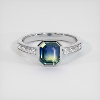 1.49 Ct. Bi Color Sapphire Ring, Platinum 950 1