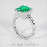 4.21 Ct. Emerald Ring, Platinum 950 2