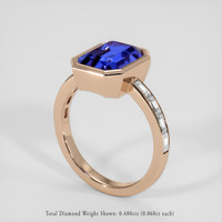 3.92 Ct. Blue Sapphire Ring, 18K Rose Gold 2