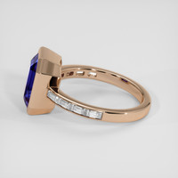 3.92 Ct. Blue Sapphire Ring, 18K Rose Gold 4