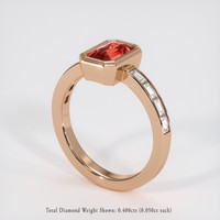 1.13 Ct. Padparadscha Sapphire Ring, 18K Rose Gold 2