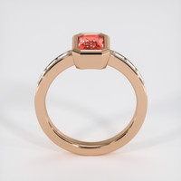 1.13 Ct. Padparadscha Sapphire Ring, 18K Rose Gold 3