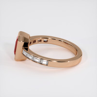 1.13 Ct. Padparadscha Sapphire Ring, 18K Rose Gold 4