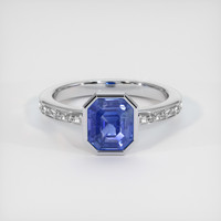 2.08 Ct. Sapphire Ring, 14K White Gold 1