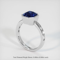 3.22 Ct. Sapphire Ring, 14K White Gold 2