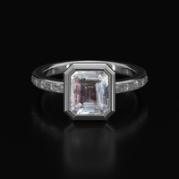 2.00 Ct. Gemstone Ring, 14K White Gold 1