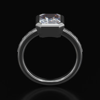 2.00 Ct. Gemstone Ring, 14K White Gold 3