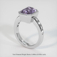 4.00 Ct. Sapphire Ring, 14K White Gold 2