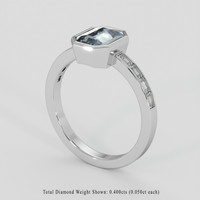 2.00 Ct. Bi Color / Parti Sapphire Ring, 14K White Gold 2