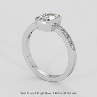 1.70 Ct. Bi Color / Parti Sapphire Ring, 14K White Gold 2