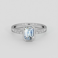 2.13 Ct. Bi Color / Parti Sapphire Ring, 14K White Gold 1