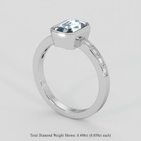 2.13 Ct. Bi Color / Parti Sapphire Ring, 14K White Gold 2
