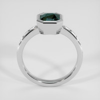 1.65 Ct. Bluish Green Sapphire Ring, 14K White Gold 3
