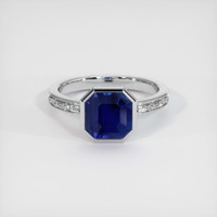 3.22 Ct. Sapphire Ring, 18K White Gold 1