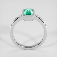 1.02 Ct. Emerald Ring, 18K White Gold 3