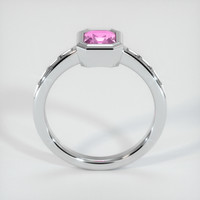 1.04 Ct. Pink Sapphire Ring, 18K White Gold 3