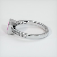 1.04 Ct. Pink Sapphire Ring, 18K White Gold 4