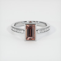 1.47 Ct. Sapphire Ring, 18K White Gold 1