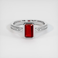 1.04 Ct. Ruby Ring, 18K White Gold 1