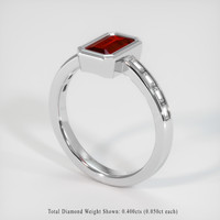 1.04 Ct. Ruby Ring, 18K White Gold 2