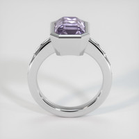4.00 Ct. Purple Sapphire Ring, 18K White Gold 3