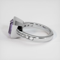 4.00 Ct. Purple Sapphire Ring, 18K White Gold 4