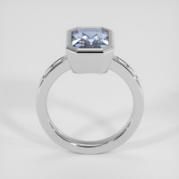 3.65 Ct. Blue Sapphire Ring, 18K White Gold 3