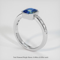 1.49 Ct. Bi Color Sapphire Ring, 18K White Gold 2